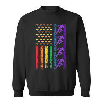 Americanports レインボーフラッグ Lgbt プライド 陸上競技 スウェットシャツ - Kawaiitshirt