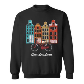 Amsterdam Niederlande Kulturerbe Europa Reise Fahrrad Sweatshirt - Seseable