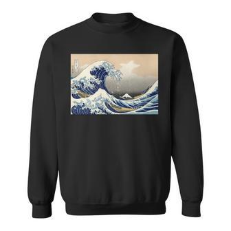Arte De La Gran Ola De Kanagawa Manga Larga Camisa de entrenamiento - Regaloses