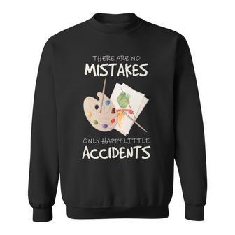 Artist Mistakes Happy Accidents アートパレット 絵画 引用 長袖tシャツ スウェットシャツ - Kawaiitshirt