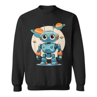 Astronauta Robot Kawaii Con Planetas Para Niños Camisa de entrenamiento - Regaloses