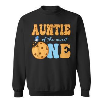 Auntie Of The Sweet One Cookies And Milk Birthday Party Sweatshirt - Thegiftio UK