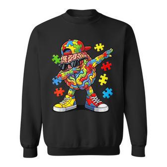 Autism Awareness Neurodiversity Brain Dabbing Puzzle Sweatshirt | Mazezy