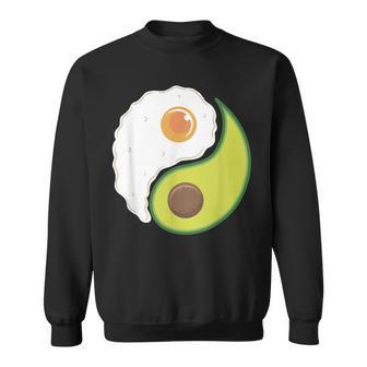 Avocado And Eggs Keto Diet Healthy Eating Yin Yang Yin Yang スウェットシャツ - Kawaiitshirt
