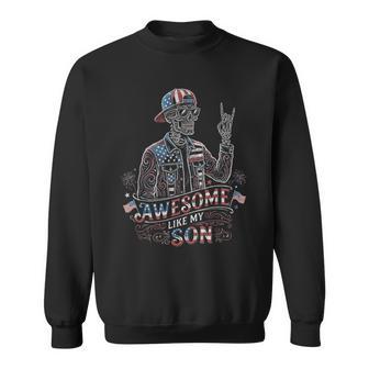 Awesome Like My Son Skeleton Dad Fathers Day Sweatshirt - Thegiftio UK