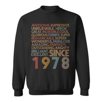 Awesomeince 1978 46Th Birthday Born In 1978 46 Years Old スウェットシャツ - Kawaiitshirt
