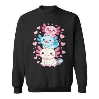 Axolotls Kawaii Anime Cute Axolotl Sweatshirt - Thegiftio UK