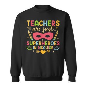 Back To School Teachers Are Superheroes Hand Drawn 2 Sweatshirt - Thegiftio UK