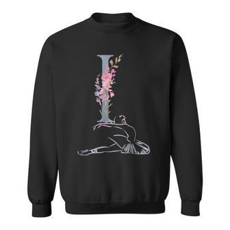 Balla Ballerina イニシャル 名前 I、ダンス、モノグラム、バレエ スウェットシャツ - Kawaiitshirt