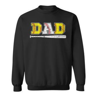 Baseball Dad Softball Father's Day Daddy Sport Lovers Sweatshirt - Thegiftio UK