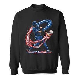 Baseball Drip 4Th Of July Patriotic Us Flag Baseball Sweatshirt | Seseable UK