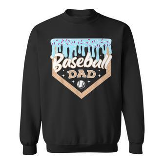 Baseball Drip Dad Ice Cream Home Plate Baseball Fathers Day Sweatshirt - Thegiftio UK