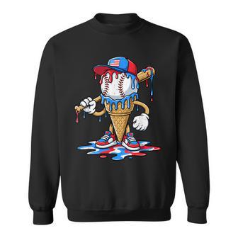 Baseball Lifestyle Drip Ice Cream 4Th Of July Usa Youth Boys Sweatshirt - Thegiftio UK
