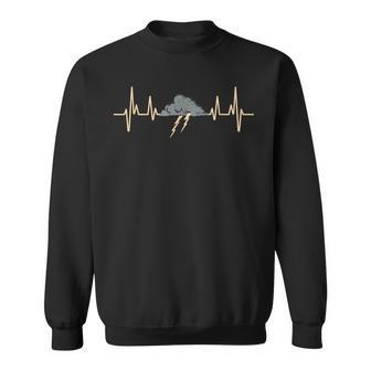 Battement De Coeur Orage Humour Chasseur D’Orages Homme Sweater e - Cadeauxyz