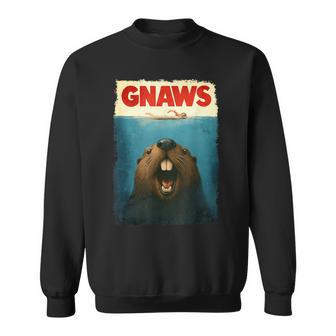Beaver Gnaws Movie Parody Poster Beaver Lover Sweatshirt - Thegiftio UK