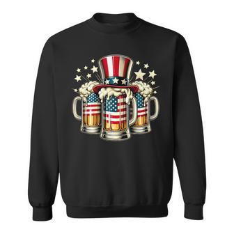 Beer American Flag Usa Party Drinking 4Th Of July Fourth Sweatshirt - Thegiftio UK