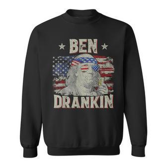 Ben Drankin 4Th Of July Usa Flag Drinking Sweatshirt | Seseable UK