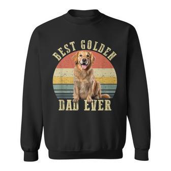 Best Golden Retriever Dad Ever Retro Dog Vintage Sweatshirt - Thegiftio UK