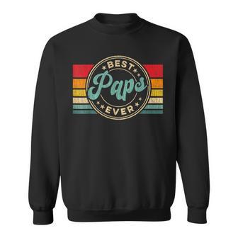 Best Paps Ever Vintage Retro Father's Day Sweatshirt - Thegiftio UK