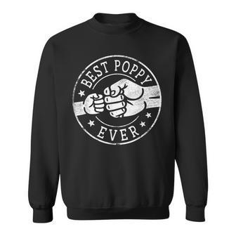 Best Poppy Ever Fist Bump Circle Emblem Poppy Sweatshirt - Thegiftio UK