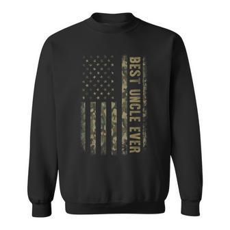 Best Uncle Ever Camouflage American Flag Father's Day Sweatshirt - Thegiftio