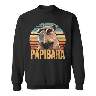 Bester Papa Papibara Frischgebackener Papaatertag Sweatshirt - Seseable
