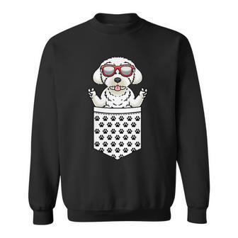 Bichón Maltés Perro En Bolsillo Con Gafas Deol Camisa de entrenamiento - Regaloses