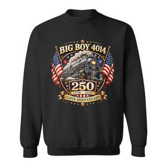 Big Boy 4014 Train 4Th Of July Retro Us Flag Vintage Apparel Sweatshirt - Monsterry