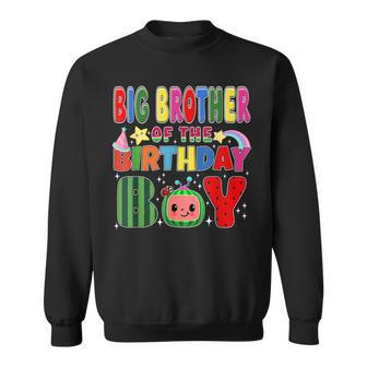 Big Brother Of The Birthday Boy Melon Family Matching Sweatshirt - Thegiftio UK