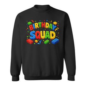 Birthday Squad Playing Bricks Builder Block Building Kids Sweatshirt - Thegiftio UK