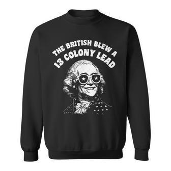 British Blew A 13 Colony Lead George Washington 4Th Of July Sweatshirt - Thegiftio UK