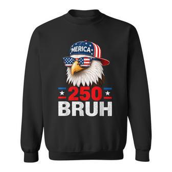 Bruh 250 Anniversary Usa Boys Kids 250 Years 4Th Of July Sweatshirt - Thegiftio UK