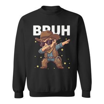 Bruh Cowboy Humoristique Pour Enfants Garçons Amoureux De L'ouest Sweater e - Cadeauxyz