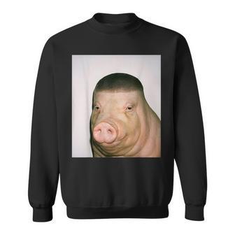 Buzz Cut Pig Fade Lustiges Meme Sweatshirt - Seseable