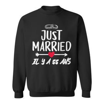 Cadeau Anniversaire De Mariage 55 Ans Noces D’Orchidée Sweater e - Cadeauxyz