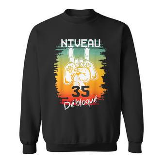 Cadeau Anniversaire Gamer Niveau 35 Débloqué Jeuideo Sweater e - Cadeauxyz