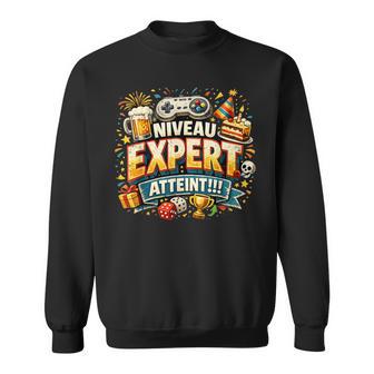 Cadeau Anniversaire Homme Original Humour Niveau Expert Sweater e - Cadeauxyz