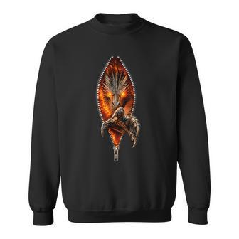 Cadeau Original Illusion Optique Dragon Flamme Trompe Œil Sweater e - Cadeauxyz