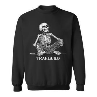 Calaca Tranquilo リラックススケルトンデザイン スウェットシャツ - Kawaiitshirt