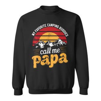 Camping Buddies Call Papa Humor Dad Grandpa Father's Day Sweatshirt - Thegiftio UK