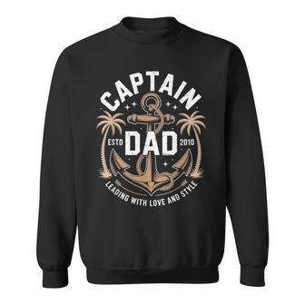 Captain Dad Father's Day -Birthday Idea Leader Father Figure Sweatshirt - Thegiftio UK