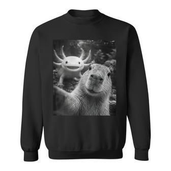 Capybara Axolotl Selfie Sweatshirt - Thegiftio UK