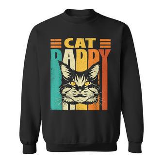 Cat Daddy Retro Vintage Father's Day Pet Lover Sweatshirt | Seseable UK