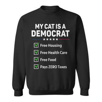 My Cat Is A Democrat Free Housing Sweatshirt - Thegiftio UK