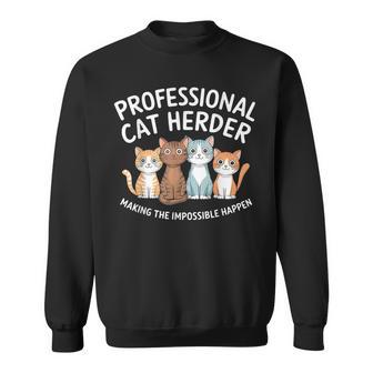 Cat Herding Champion Professional Cat Herder Sweatshirt - Thegiftio UK