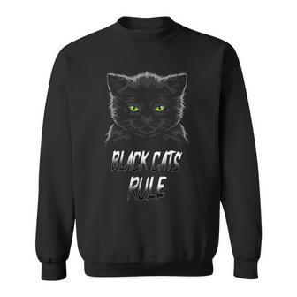Cats Rule Amoureux Des Chats Noirs Sweater e - Cadeauxyz