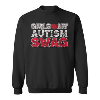 Chicas Aman Mi Autismowag Conciencia Divertido Niño Autista Camisa de entrenamiento - Regaloses