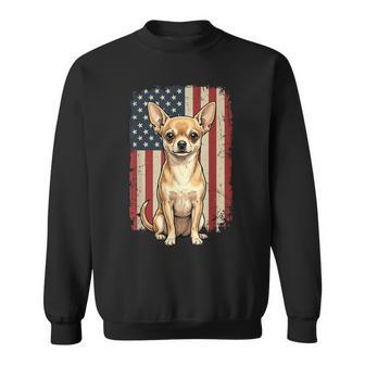 Chihuahua Usa Flag Sweatshirt - Thegiftio UK