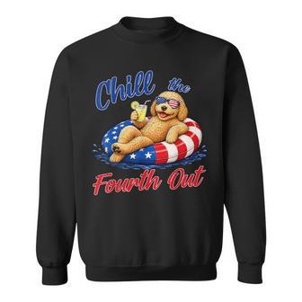 Chill The Fourth Out Goldendoodle 4Th Of July Sweatshirt - Thegiftio UK