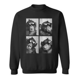Chimpanzés Lunettes Deoleil Cabine Photo Deinges Mignons Sweater e - Cadeauxyz